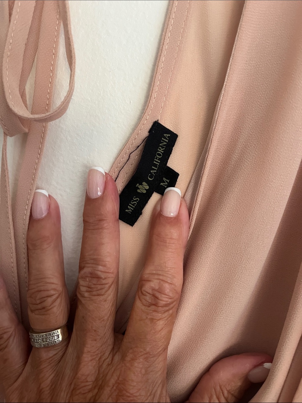 Tie-Back Skort Dress in Blush - Picture 2 of 4
